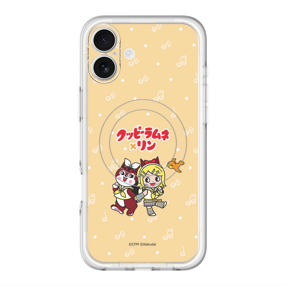 スリムプロテクションプレミアムケース with MagSafe［ 初音ミク×クッピーラムネ - 鏡音リン×ラム - デフォルメイラスト ］