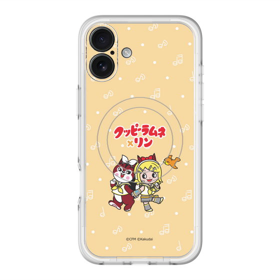 スリムプロテクションプレミアムケース with MagSafe［ 初音ミク×クッピーラムネ - 鏡音リン×ラム - デフォルメイラスト ］
