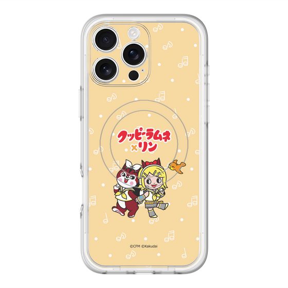 スリムプロテクションプレミアムケース with MagSafe［ 初音ミク×クッピーラムネ - 鏡音リン×ラム - デフォルメイラスト ］