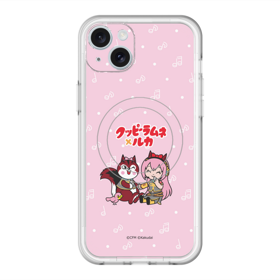 スリムプロテクションプレミアムケース with MagSafe［ 初音ミク×クッピーラムネ - 巡音ルカ×ラム - デフォルメイラスト ］