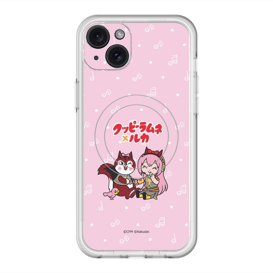スリムプロテクションプレミアムケース with MagSafe［ 初音ミク×クッピーラムネ - 巡音ルカ×ラム - デフォルメイラスト ］