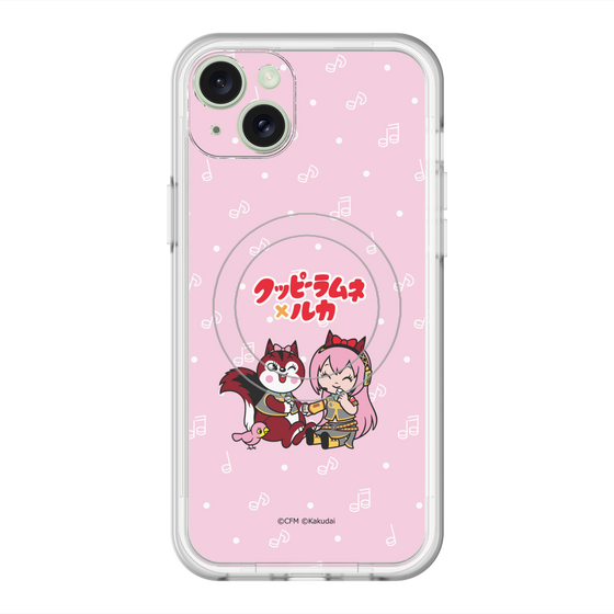 スリムプロテクションプレミアムケース with MagSafe［ 初音ミク×クッピーラムネ - 巡音ルカ×ラム - デフォルメイラスト ］