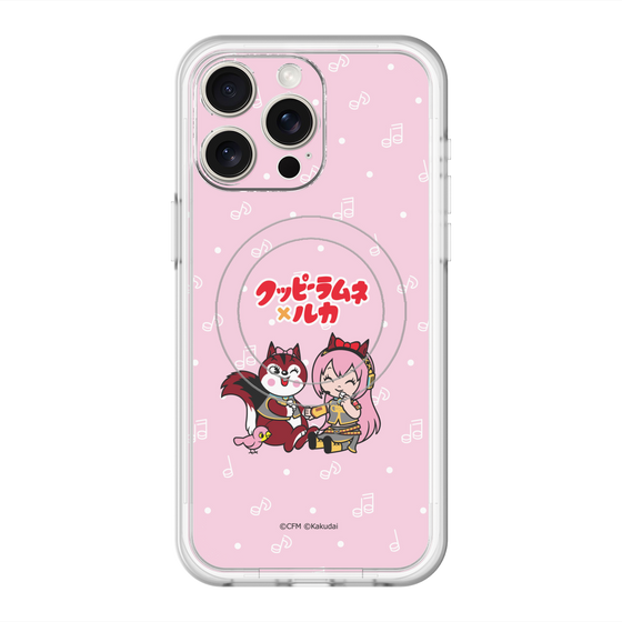 スリムプロテクションプレミアムケース with MagSafe［ 初音ミク×クッピーラムネ - 巡音ルカ×ラム - デフォルメイラスト ］