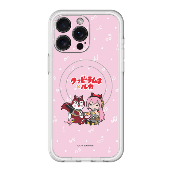 スリムプロテクションプレミアムケース with MagSafe［ 初音ミク×クッピーラムネ - 巡音ルカ×ラム - デフォルメイラスト ］
