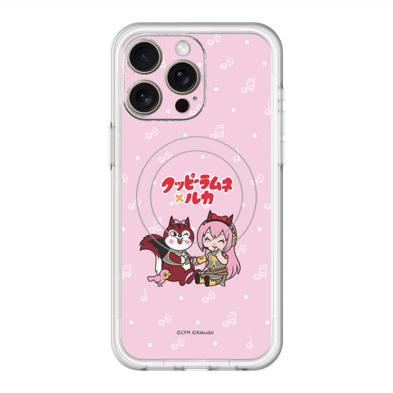 スリムプロテクションプレミアムケース with MagSafe［ 初音ミク×クッピーラムネ - 巡音ルカ×ラム - デフォルメイラスト ］