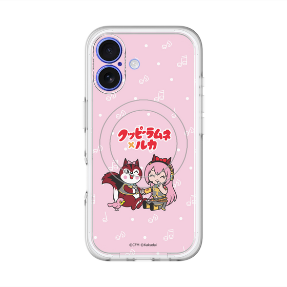 スリムプロテクションプレミアムケース with MagSafe［ 初音ミク×クッピーラムネ - 巡音ルカ×ラム - デフォルメイラスト ］