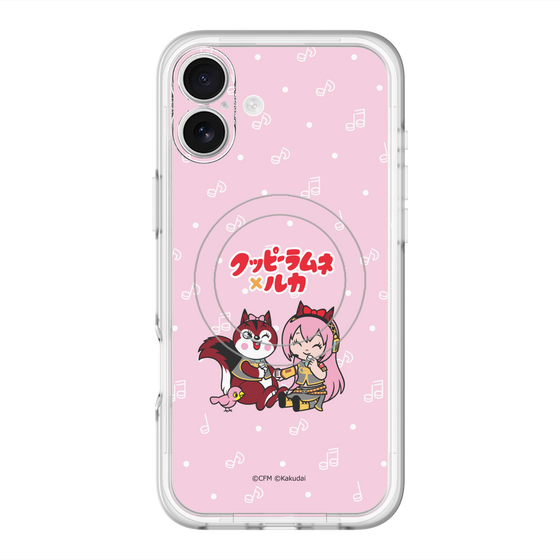スリムプロテクションプレミアムケース with MagSafe［ 初音ミク×クッピーラムネ - 巡音ルカ×ラム - デフォルメイラスト ］