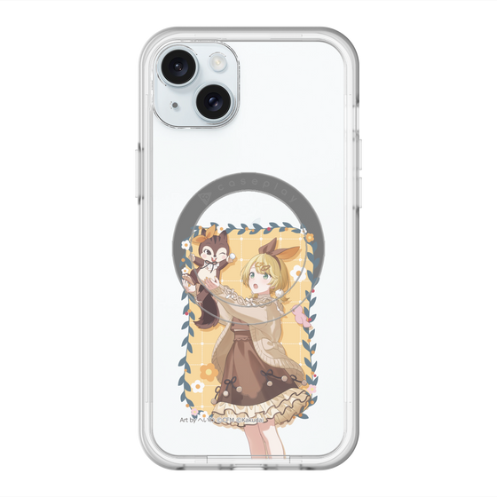 スリムプロテクションプレミアムケース with MagSafe［ 初音ミク×クッピーラムネ - 鏡音リン×ラム - 等身イラスト1 ］