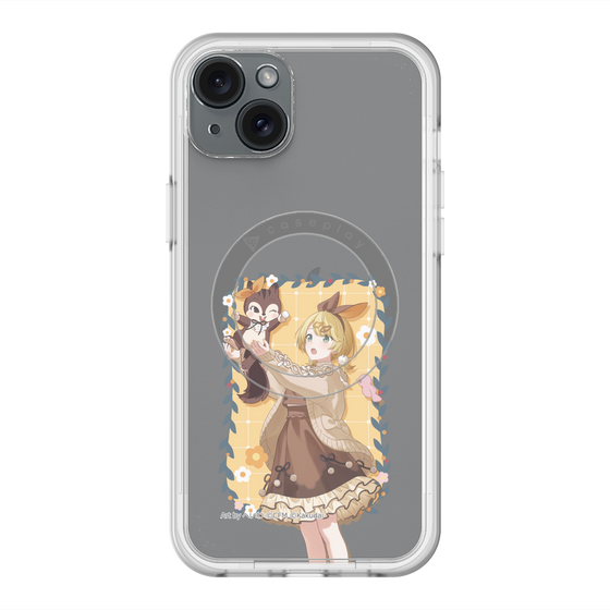 スリムプロテクションプレミアムケース with MagSafe［ 初音ミク×クッピーラムネ - 鏡音リン×ラム - 等身イラスト1 ］