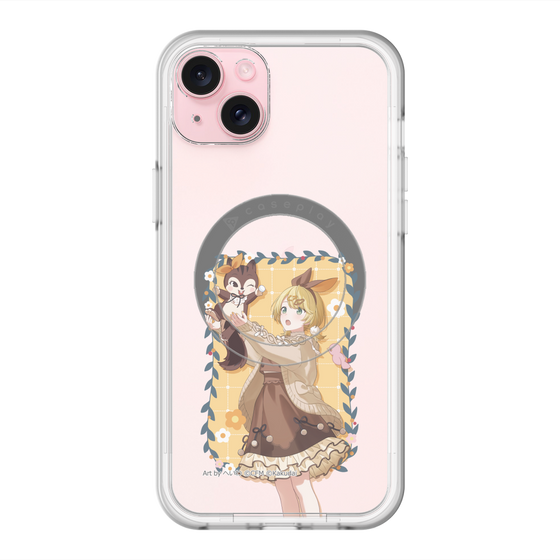 スリムプロテクションプレミアムケース with MagSafe［ 初音ミク×クッピーラムネ - 鏡音リン×ラム - 等身イラスト1 ］