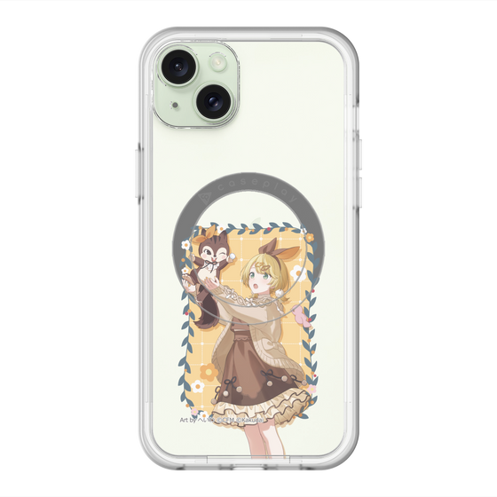 スリムプロテクションプレミアムケース with MagSafe［ 初音ミク×クッピーラムネ - 鏡音リン×ラム - 等身イラスト1 ］