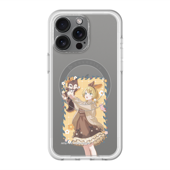 スリムプロテクションプレミアムケース with MagSafe［ 初音ミク×クッピーラムネ - 鏡音リン×ラム - 等身イラスト1 ］