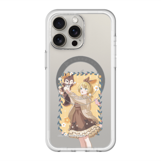 スリムプロテクションプレミアムケース with MagSafe［ 初音ミク×クッピーラムネ - 鏡音リン×ラム - 等身イラスト1 ］