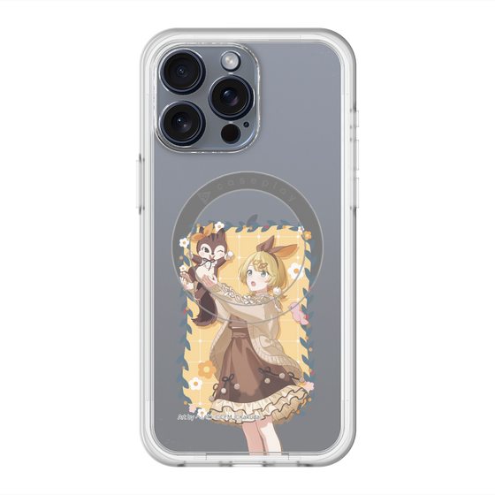 スリムプロテクションプレミアムケース with MagSafe［ 初音ミク×クッピーラムネ - 鏡音リン×ラム - 等身イラスト1 ］