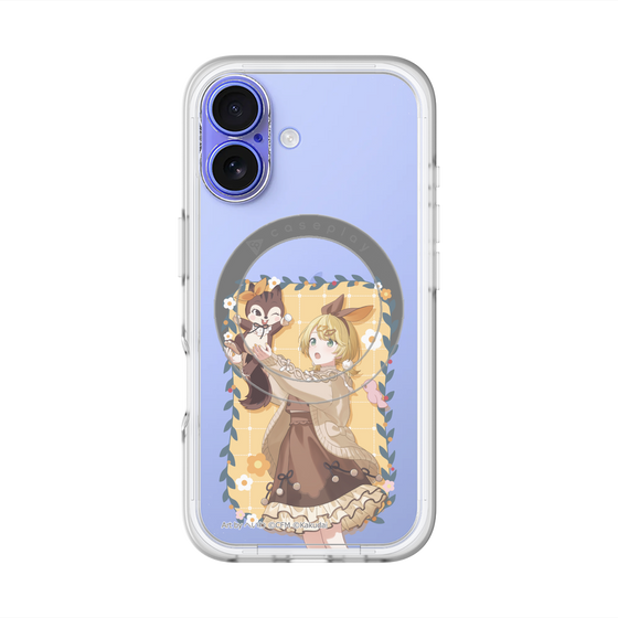 スリムプロテクションプレミアムケース with MagSafe［ 初音ミク×クッピーラムネ - 鏡音リン×ラム - 等身イラスト1 ］