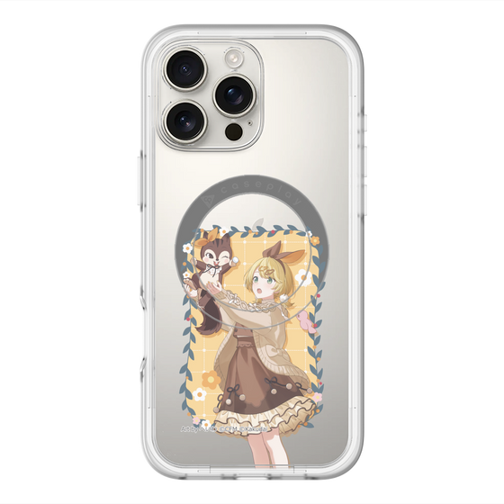 スリムプロテクションプレミアムケース with MagSafe［ 初音ミク×クッピーラムネ - 鏡音リン×ラム - 等身イラスト1 ］