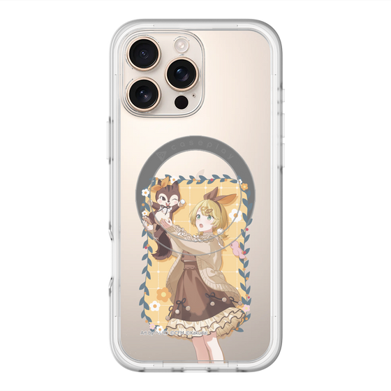 スリムプロテクションプレミアムケース with MagSafe［ 初音ミク×クッピーラムネ - 鏡音リン×ラム - 等身イラスト1 ］