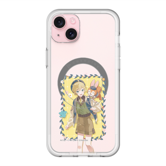 スリムプロテクションプレミアムケース with MagSafe［ 初音ミク×クッピーラムネ - 鏡音レン×クッピー - 等身イラスト1 ］