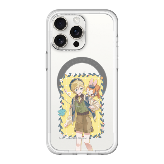 スリムプロテクションプレミアムケース with MagSafe［ 初音ミク×クッピーラムネ - 鏡音レン×クッピー - 等身イラスト1 ］