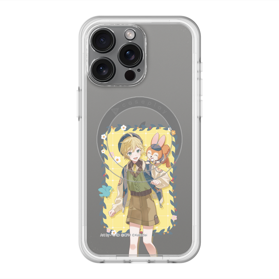 スリムプロテクションプレミアムケース with MagSafe［ 初音ミク×クッピーラムネ - 鏡音レン×クッピー - 等身イラスト1 ］