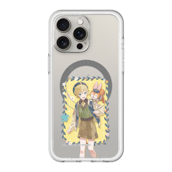 スリムプロテクションプレミアムケース with MagSafe［ 初音ミク×クッピーラムネ - 鏡音レン×クッピー - 等身イラスト1 ］