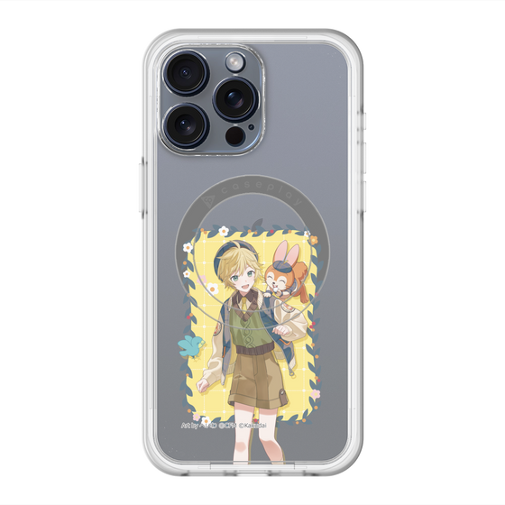 スリムプロテクションプレミアムケース with MagSafe［ 初音ミク×クッピーラムネ - 鏡音レン×クッピー - 等身イラスト1 ］