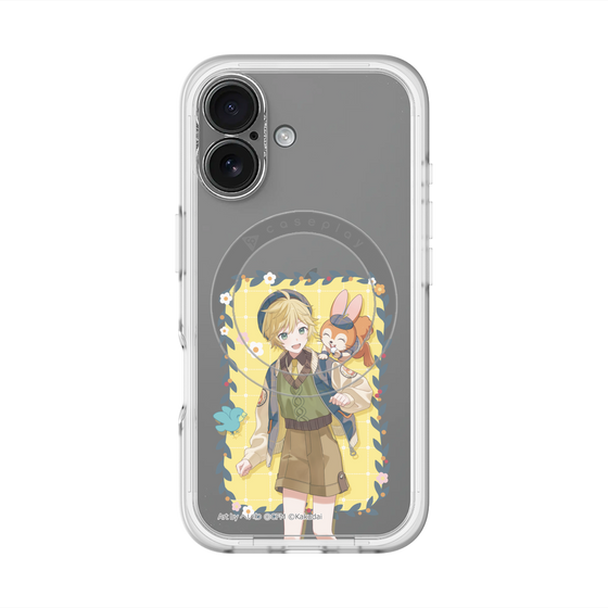 スリムプロテクションプレミアムケース with MagSafe［ 初音ミク×クッピーラムネ - 鏡音レン×クッピー - 等身イラスト1 ］