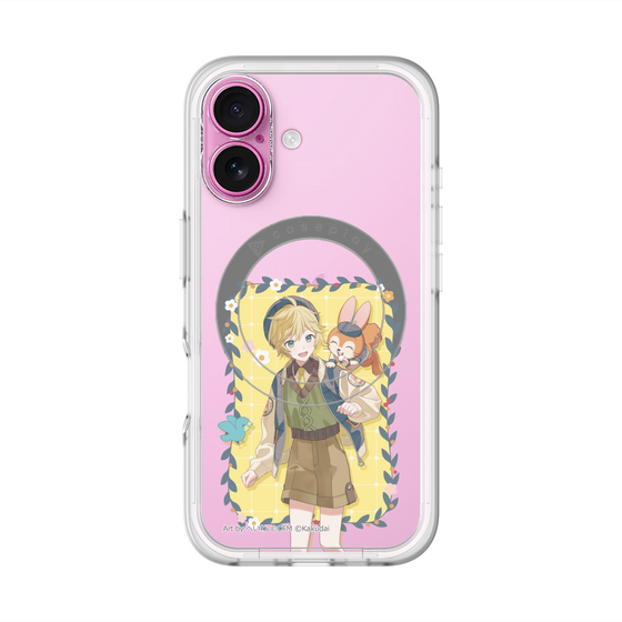 スリムプロテクションプレミアムケース with MagSafe［ 初音ミク×クッピーラムネ - 鏡音レン×クッピー - 等身イラスト1 ］