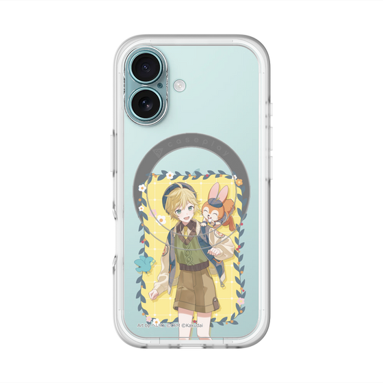 スリムプロテクションプレミアムケース with MagSafe［ 初音ミク×クッピーラムネ - 鏡音レン×クッピー - 等身イラスト1 ］
