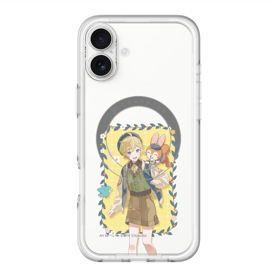 スリムプロテクションプレミアムケース with MagSafe［ 初音ミク×クッピーラムネ - 鏡音レン×クッピー - 等身イラスト1 ］