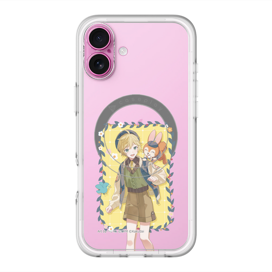 スリムプロテクションプレミアムケース with MagSafe［ 初音ミク×クッピーラムネ - 鏡音レン×クッピー - 等身イラスト1 ］