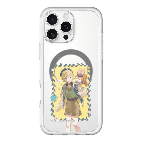 スリムプロテクションプレミアムケース with MagSafe［ 初音ミク×クッピーラムネ - 鏡音レン×クッピー - 等身イラスト1 ］