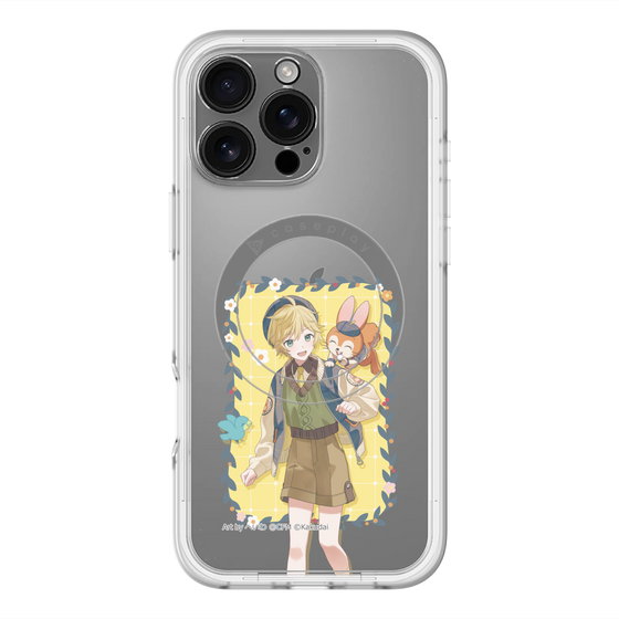 スリムプロテクションプレミアムケース with MagSafe［ 初音ミク×クッピーラムネ - 鏡音レン×クッピー - 等身イラスト1 ］