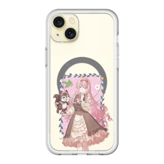 スリムプロテクションプレミアムケース with MagSafe［ 初音ミク×クッピーラムネ - 巡音ルカ×ラム - 等身イラスト1 ］