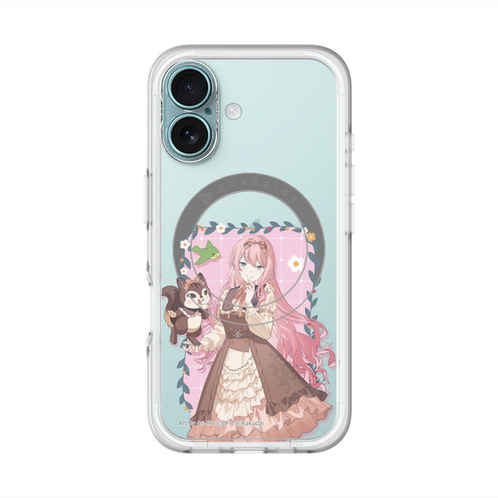 スリムプロテクションプレミアムケース with MagSafe［ 初音ミク×クッピーラムネ - 巡音ルカ×ラム - 等身イラスト1 ］
