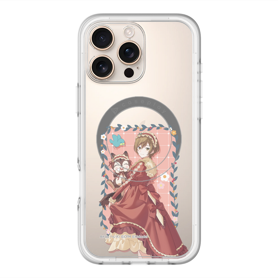 スリムプロテクションプレミアムケース with MagSafe［ 初音ミク×クッピーラムネ - MEIKO×ラム - 等身イラスト1 ］