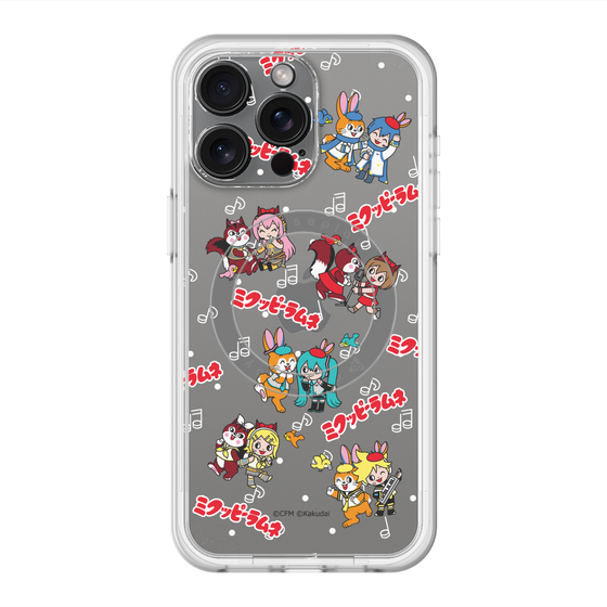 スリムプロテクションプレミアムケース with MagSafe［ 初音ミク×クッピーラムネ - 総柄 ］