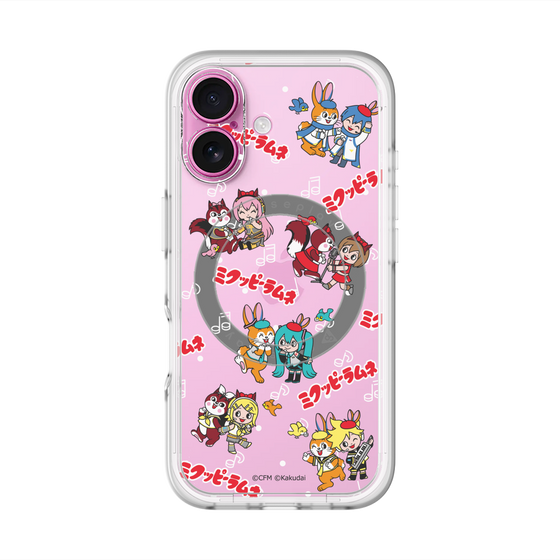 スリムプロテクションプレミアムケース with MagSafe［ 初音ミク×クッピーラムネ - 総柄 ］