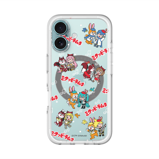 スリムプロテクションプレミアムケース with MagSafe［ 初音ミク×クッピーラムネ - 総柄 ］