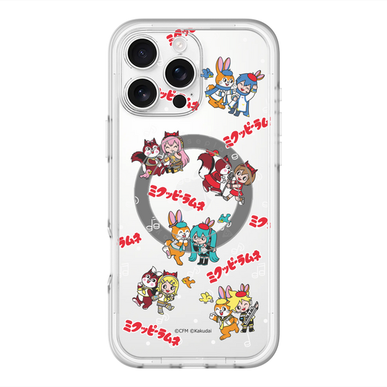 スリムプロテクションプレミアムケース with MagSafe［ 初音ミク×クッピーラムネ - 総柄 ］