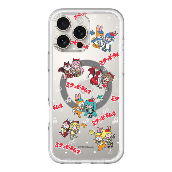 スリムプロテクションプレミアムケース with MagSafe［ 初音ミク×クッピーラムネ - 総柄 ］