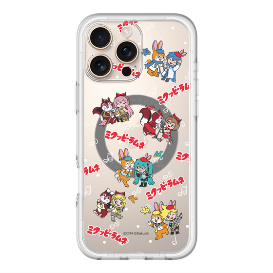 スリムプロテクションプレミアムケース with MagSafe［ 初音ミク×クッピーラムネ - 総柄 ］
