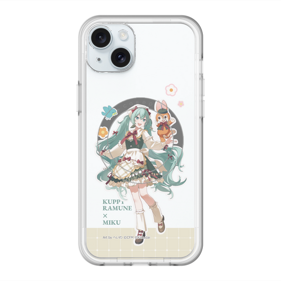 スリムプロテクションプレミアムケース with MagSafe［ 初音ミク×クッピーラムネ - 初音ミク×クッピー - 等身イラスト2 ］