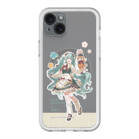 スリムプロテクションプレミアムケース with MagSafe［ 初音ミク×クッピーラムネ - 初音ミク×クッピー - 等身イラスト2 ］