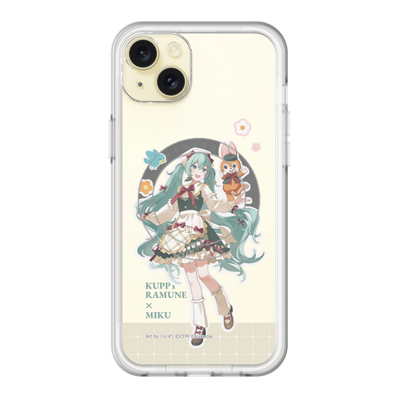 スリムプロテクションプレミアムケース with MagSafe［ 初音ミク×クッピーラムネ - 初音ミク×クッピー - 等身イラスト2 ］