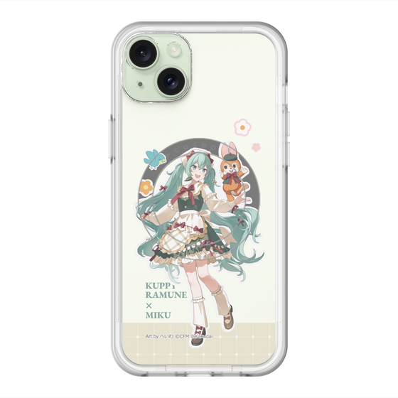 スリムプロテクションプレミアムケース with MagSafe［ 初音ミク×クッピーラムネ - 初音ミク×クッピー - 等身イラスト2 ］