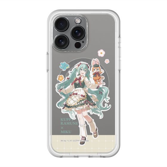 スリムプロテクションプレミアムケース with MagSafe［ 初音ミク×クッピーラムネ - 初音ミク×クッピー - 等身イラスト2 ］