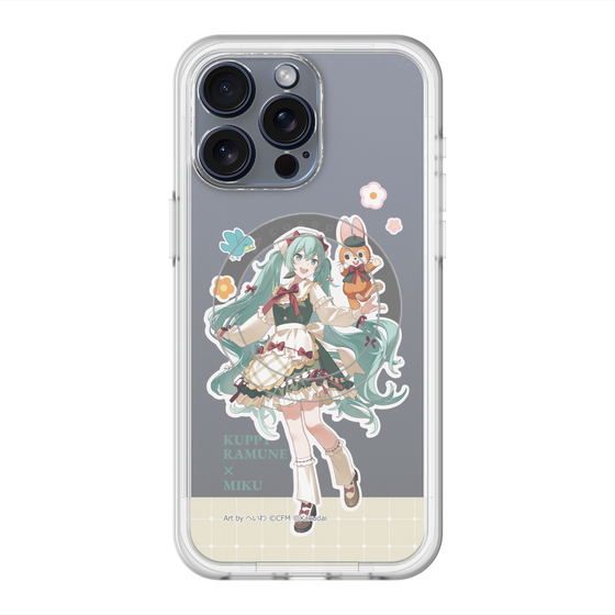 スリムプロテクションプレミアムケース with MagSafe［ 初音ミク×クッピーラムネ - 初音ミク×クッピー - 等身イラスト2 ］
