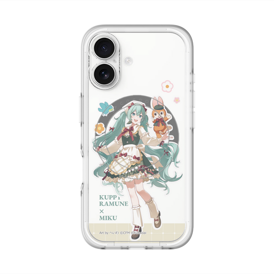 スリムプロテクションプレミアムケース with MagSafe［ 初音ミク×クッピーラムネ - 初音ミク×クッピー - 等身イラスト2 ］