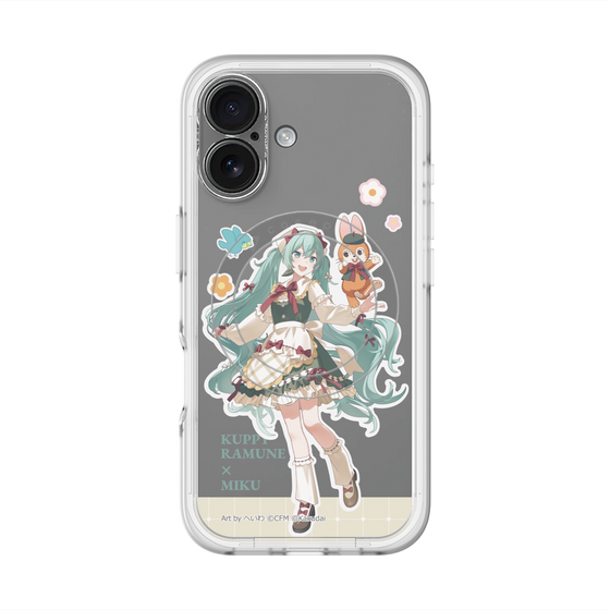 スリムプロテクションプレミアムケース with MagSafe［ 初音ミク×クッピーラムネ - 初音ミク×クッピー - 等身イラスト2 ］